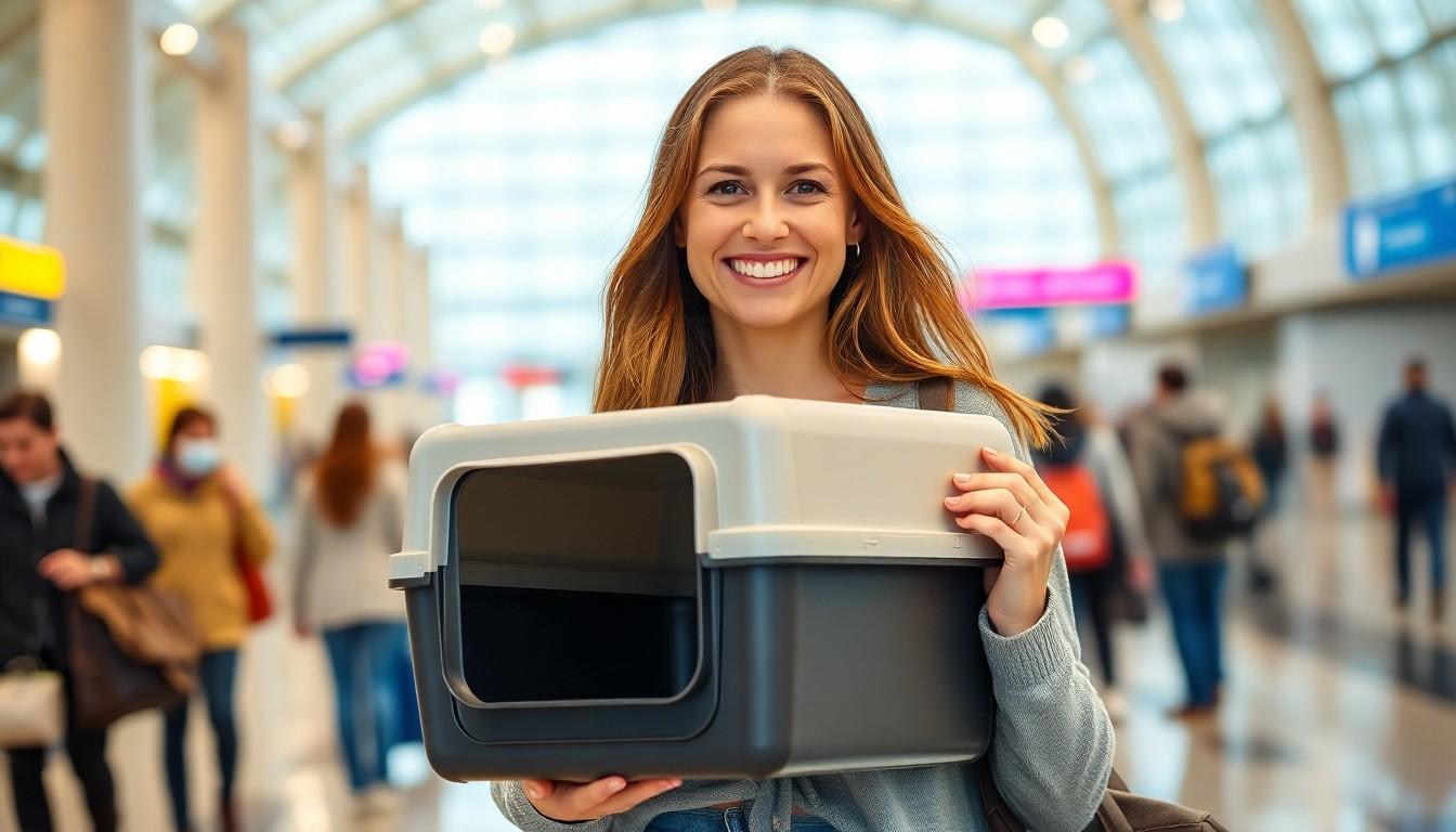 portable litter box for air travel
