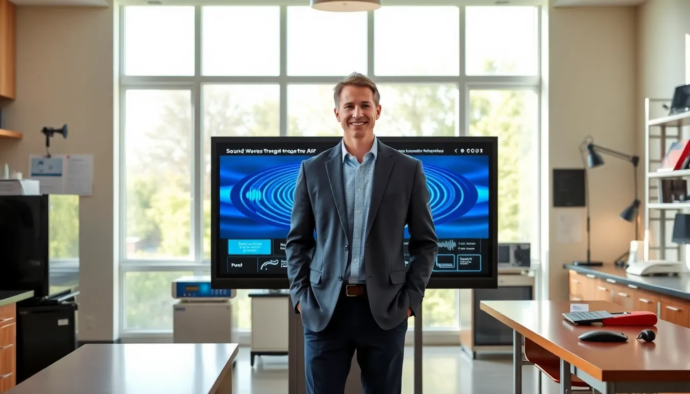 how does sound travel through the air